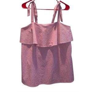 Isabel Maternity By Ingrid & Isabel Red & White Country Gingham Tie Up Tank